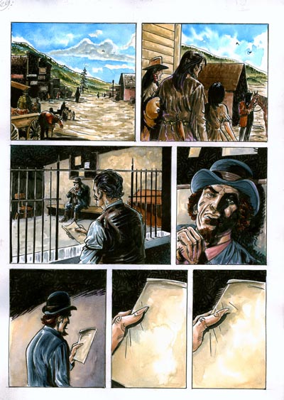 Tavola tratta da Than Dai cartonato numero 5<br>disegni di Marco Boselli, colori di Michela Cacciatore, Federica Macchia e Giulia Priori<br><i>(c) 2012 Salvatore Taormina</i>