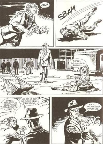 Un nuovo boss in città Un nuovo boss in città<br>Tavola di Roberto Diso, pag.262, Linea di sangue<br><i>(c) 2011 Sergio Bonelli editore</i>