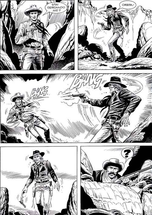 Un candidato al suicidio Un candidato al suicidio<br>Almanacco del West 2012, pag.126 - tavola di Giacomo Danubio<br><i>(c) 2012 Sergio Bonelli Editore</i>