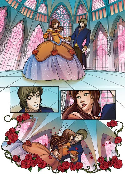 Tavola tratta da Vampire's Tears numero 3<br>disegni di Roberta Pierpaoli, colori di Marina Iovine<br><i>(c) 2012 Salvatore Taormina</i>