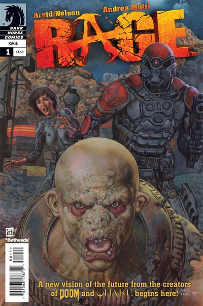 Cover USA #1 Rage<br>disegni di Glen Fabry<br><i>(c) TM & © 2012 DARK HORSE Edizione italiana: Panini S.p.A.</i>