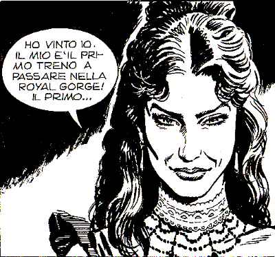 La "vittoria" di Bethanie Marsh La "vittoria" di Bethanie Marsh<br>Tex 615, pag.104 - Disegno di Leomacs<br><i>(c) 2012 Sergio Bonelli Editore</i>