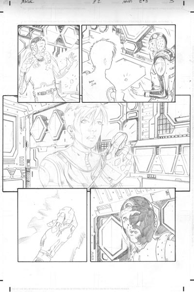 Tavola tratta dalla miniserie Rage<br>matite di Andrea Mutti<br><i>(c) TM & © 2012 DARK HORSE Edizione italiana: Panini S.p.A.</i>