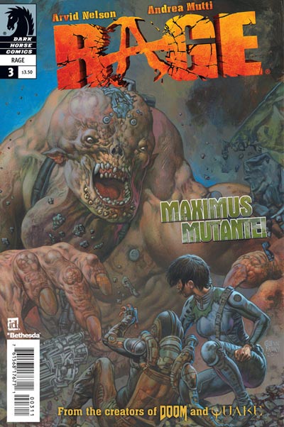 Cover USA #3 Rage<br>disegni di Glen Fabry<br><i>(c) TM & © 2012 DARK HORSE Edizione italiana: Panini S.p.A.</i>
