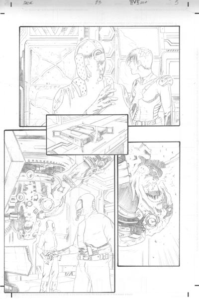 Tavola tratta dalla miniserie Rage<br>matite di Andrea Mutti<br><i>(c) TM & © 2012 DARK HORSE Edizione italiana: Panini S.p.A.</i>