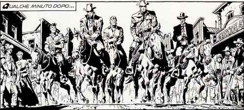 Inizia il viaggio Inizia il viaggio<br>Tex 616, pag.48 - Disegno di Gianluca e Raul Cestaro<br><i>(c) 2012 Sergio Bonelli Editore</i>