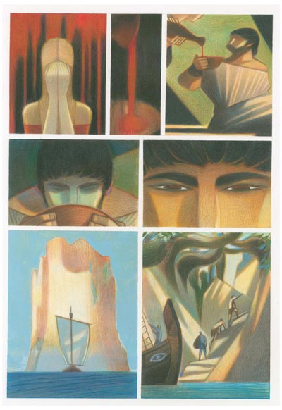 Nausicaa - Tavola 13<br>disegni e colori di Andrea Serio<br><i>(c) 2012 Vittorio Pavesio Productions</i>