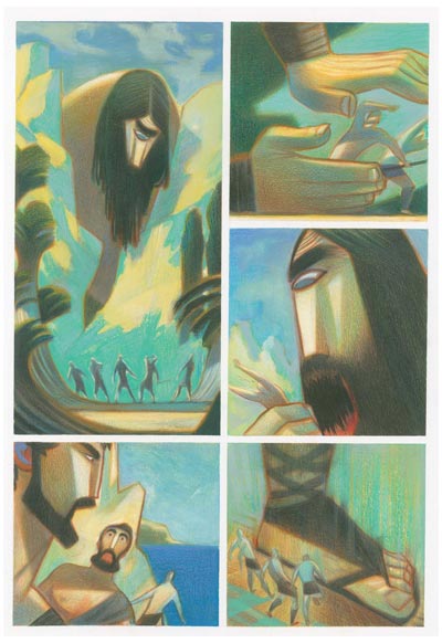 Nausicaa - Tavola 14<br>disegni e colori di Andrea Serio<br><i>(c) 2012 Vittorio Pavesio Productions</i>