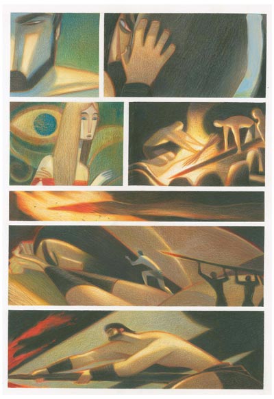 Nausicaa - Tavola 15<br>disegni e colori di Andrea Serio<br><i>(c) 2012 Vittorio Pavesio Productions</i>
