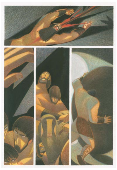 Nausicaa - Tavola 16<br>disegni e colori di Andrea Serio<br><i>(c) 2012 Vittorio Pavesio Productions</i>