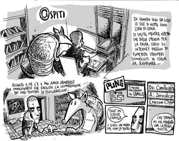 Ospiti, prima stesura Ospiti, prima stesura<br><i>(c) 2009 Michele Rech</i>