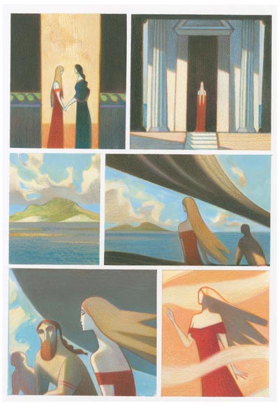 Nausicaa - Tavola 44<br>disegni e colori di Andrea Serio<br><i>(c) 2012 Vittorio Pavesio Productions</i>