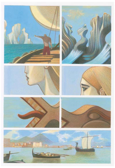 Nausicaa - Tavola 45<br>disegni e colori di Andrea Serio<br><i>(c) 2012 Vittorio Pavesio Productions</i>