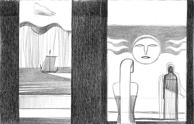 Nausicaa - Bozza Cover<br>disegni di Andrea Serio<br><i>(c) 2012 Vittorio Pavesio Productions</i>
