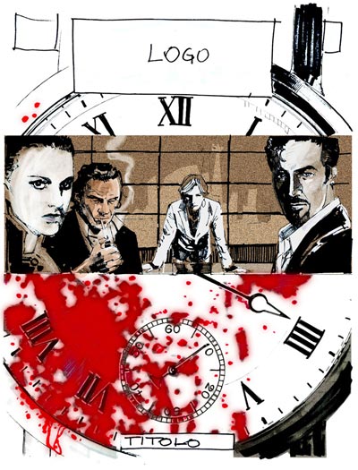 LAW - bozza Cover Numero 1<br>disegni e colori di Fabiano Ambu<br><i>(c) 2012 Davide G.G. Caci, Giorgio Salati, Fabiano Ambu & Edizioni Star Comics</i>