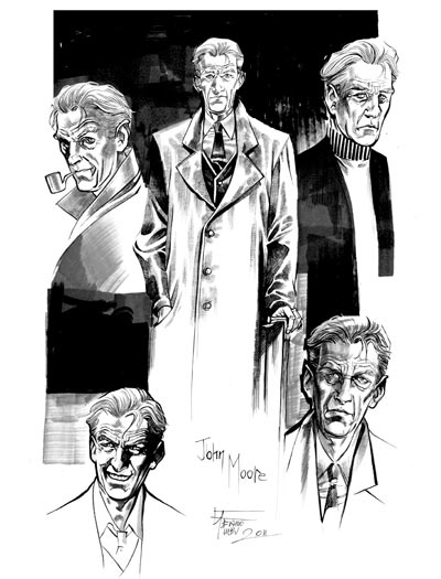 LAW - Studio Personaggi: John Moore<br>disegni di Fabiano Ambu<br><i>(c) 2012 Davide G.G. Caci, Giorgio Salati, Fabiano Ambu & Edizioni Star Comics</i>