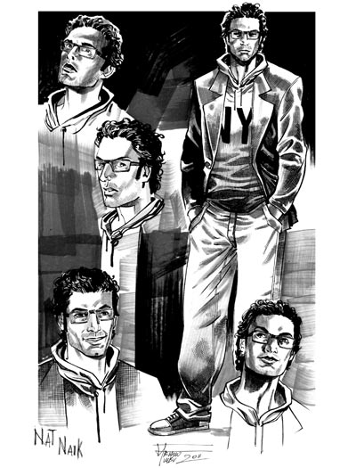 LAW - Studio Personaggi: Nat Naik<br>disegni di Fabiano Ambu<br><i>(c) 2012 Davide G.G. Caci, Giorgio Salati, Fabiano Ambu & Edizioni Star Comics</i>
