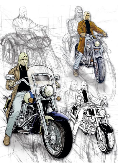 James Healer - Bozza Cover<br>disegni e colori di Giulio De Vita<br><i>(c) 2012 GP Publishing</i>