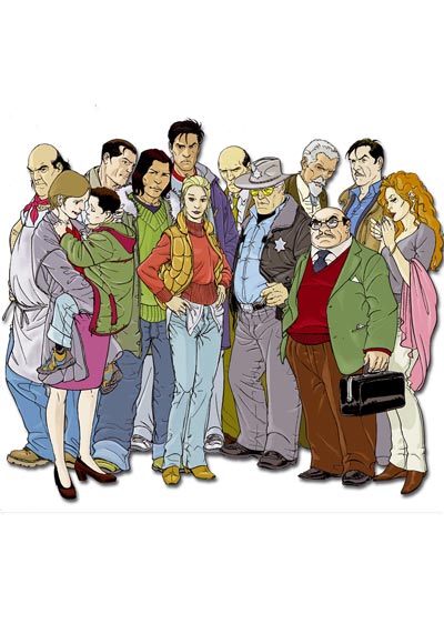 Foto di gruppo<br>disegni e colori di Giulio De Vita<br><i>(c) 2012 GP Publishing</i>