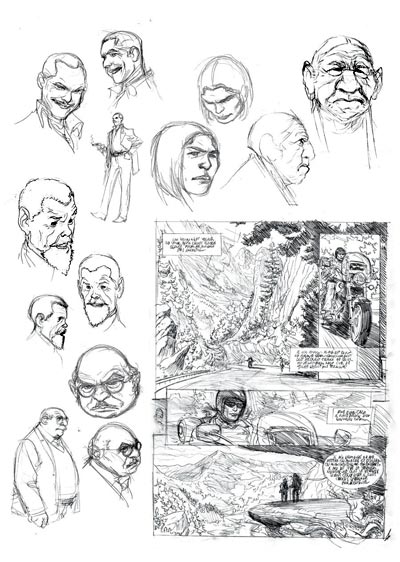 Studio Personaggi e Studio Tavola 1<br>disegni di Giulio De Vita<br><i>(c) 2012 GP Publishing</i>