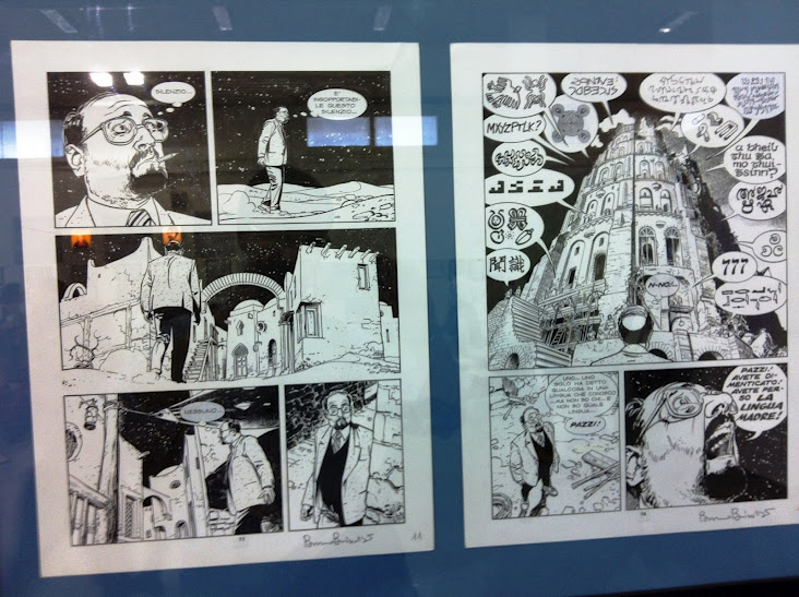 L'esposizione di tavole<br>Tavola originale tratta da DD 136, disegni di Bruno Brindisi<br><i>(c) 2012 uBC Fumetti</i>