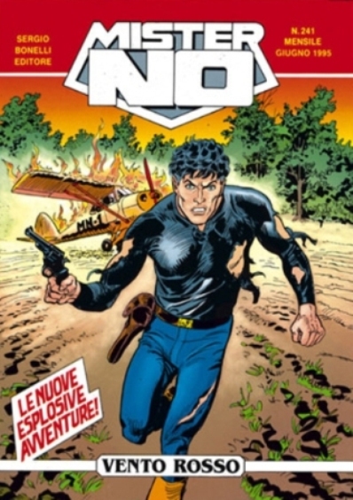 La fine del Piper M-N 1<br>Copertina Mister No 241<br><i>(c) 1995 Sergio Bonelli editore</i>