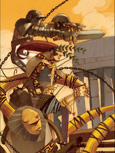 DEI - Studi Personaggi, seconda fase: Bacchus, Mars e Venere<br>disegni e colori di Emanuele Tenderini<br><i>(c) 2012 Bao Publishing</i>