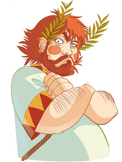 DEI - Studi Personaggi, definitivi: Bacchus<br>disegni e colori di Emanuele Tenderini<br><i>(c) 2012 Bao Publishing</i>