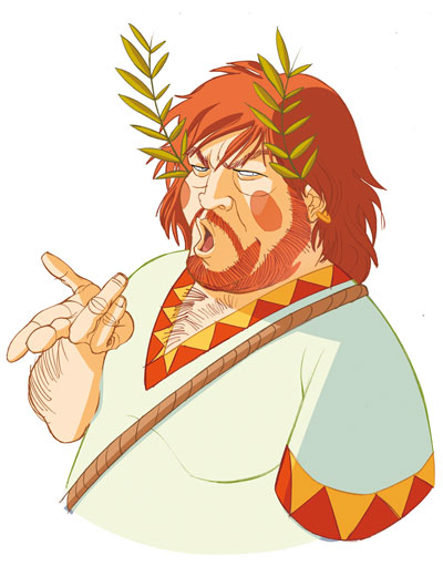 DEI - Studi Personaggi, definitivi: Bacchus<br>disegni e colori di Emanuele Tenderini<br><i>(c) 2012 Bao Publishing</i>