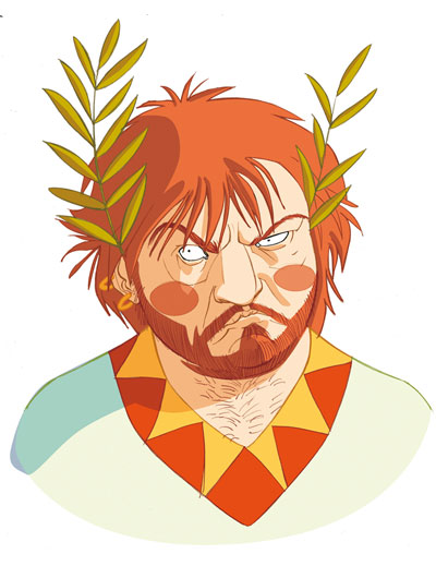 DEI - Studi Personaggi, definitivi: Bacchus<br>disegni e colori di Emanuele Tenderini<br><i>(c) 2012 Bao Publishing</i>