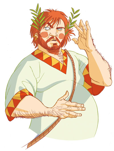 DEI - Studi Personaggi, definitivi: Bacchus<br>disegni e colori di Emanuele Tenderini<br><i>(c) 2012 Bao Publishing</i>