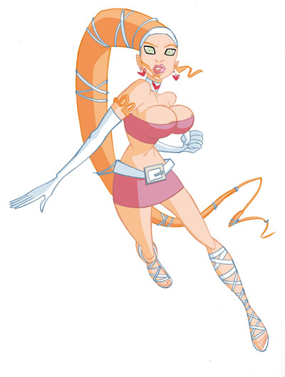 DEI - Studi Personaggi: Venere (versione Bionda)<br>disegni e colori di Emanuele Tenderini<br><i>(c) 2012 Bao Publishing</i>