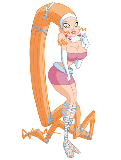DEI - Studi Personaggi: Venere (versione Bionda)<br>disegni e colori di Emanuele Tenderini<br><i>(c) 2012 Bao Publishing</i>