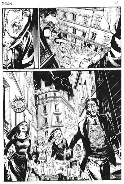 Darwin - Tavola 23<br>disegni di Luigi Piccatto<br><i>(c) 2012 Sergio Bonelli Editore</i>