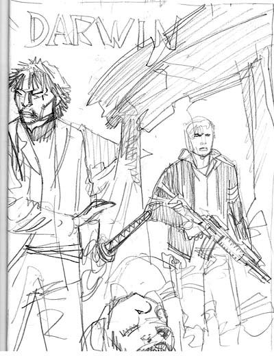 Darwin - Studio Cover<br>disegni di Luigi Piccatto<br><i>(c) 2012 Sergio Bonelli Editore</i>