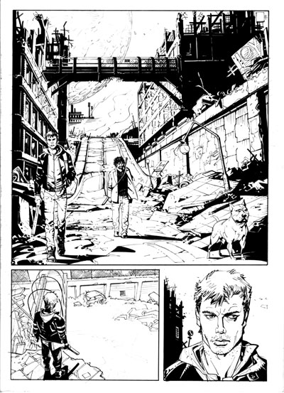 Darwin - Tavola Presentazione Progetto<br>disegni di Luigi Piccatto<br><i>(c) 2012 Sergio Bonelli Editore</i>