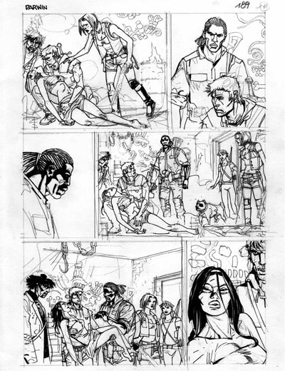 Darwin - Tavola 189<br>disegni di Luigi Piccatto con la collaborazione di Renato Riccio e Matteo Santaniello<br><i>(c) 2012 Sergio Bonelli Editore</i>