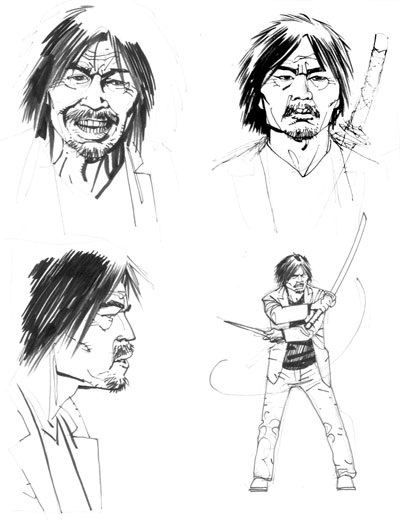 Darwin - Studio Personaggi: Kinja<br>disegni di Luigi Piccatto<br><i>(c) 2012 Sergio Bonelli Editore</i>