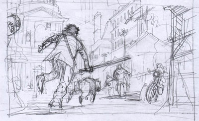 Darwin - Matita Vignetta Tavola 186<br>disegni di Luigi Piccatto<br><i>(c) 2012 Sergio Bonelli Editore</i>