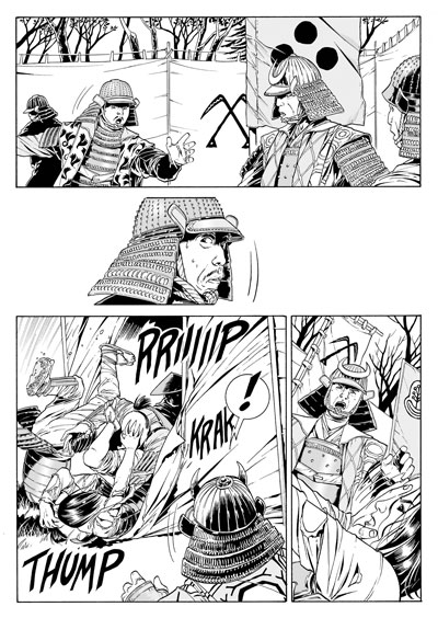 Lotta con i Cardi<br>disegni di Luca Enoch<br><i>(c) 2012 Sergio Bonelli Editore</i>