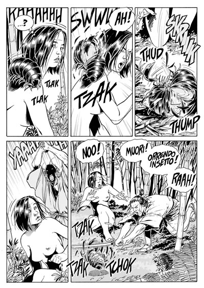 Musashi e il miriapode<br>disegni di Luca Enoch<br><i>(c) 2012 Sergio Bonelli Editore</i>