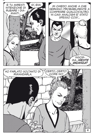 Diabolik Inedito 8-2012: tavola 4<br>disegni di Emanuele Barison<br><i>(c) 2012 Astorina</i>