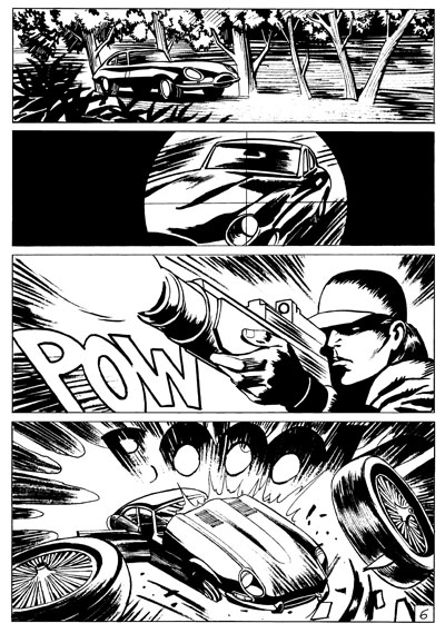 Grande Diabolik II-2012: tavola 6 bianco & nero<br>disegni di Emanuele Barison<br><i>(c) 2012 Astorina</i>