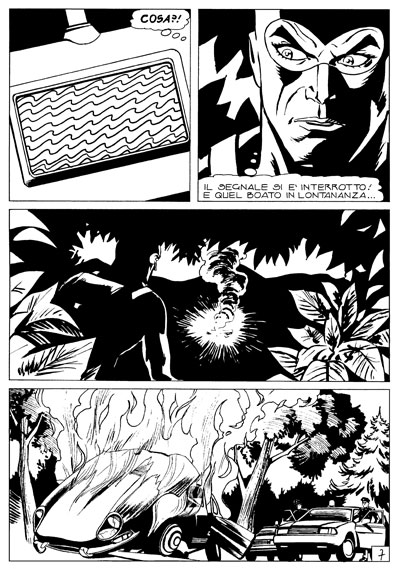 Grande Diabolik II-2012: tavola 7 bianco & nero<br>disegni di Emanuele Barison<br><i>(c) 2012 Astorina</i>
