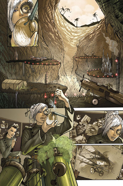 Numero 0 - Tavola 6<br>disegni di Giuseppe Cafaro, chine di Lorenzo Ruggiero, colori di Ruben Curto<br><i>(c) 2012 GG Studio</i>