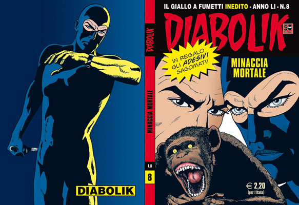 Cover Diabolik Inedito 8-2012<br>disegni di Enzo Facciolo, colori di Paolo Tani<br><i>(c) 2012 Astorina</i>