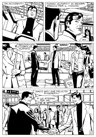 Grande Diabolik II-2012: tavola 22 bianco & nero<br>disegni di Emanuele Barison<br><i>(c) 2012 Astorina</i>