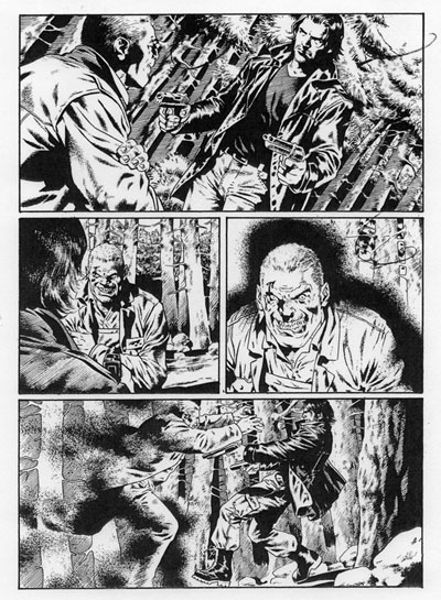 Tavola tratta dal numero 150<br>disegni di Arturo Lozzi<br><i>(c) 2012 Sergio Bonelli Editore</i>