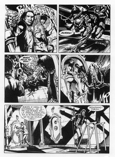 Tavola tratta dal Maxi numero 4 Tavola tratta dal Maxi numero 4<br>disegni di Marco Santucci<br><i>(c) 2012 Sergio Bonelli Editore</i>