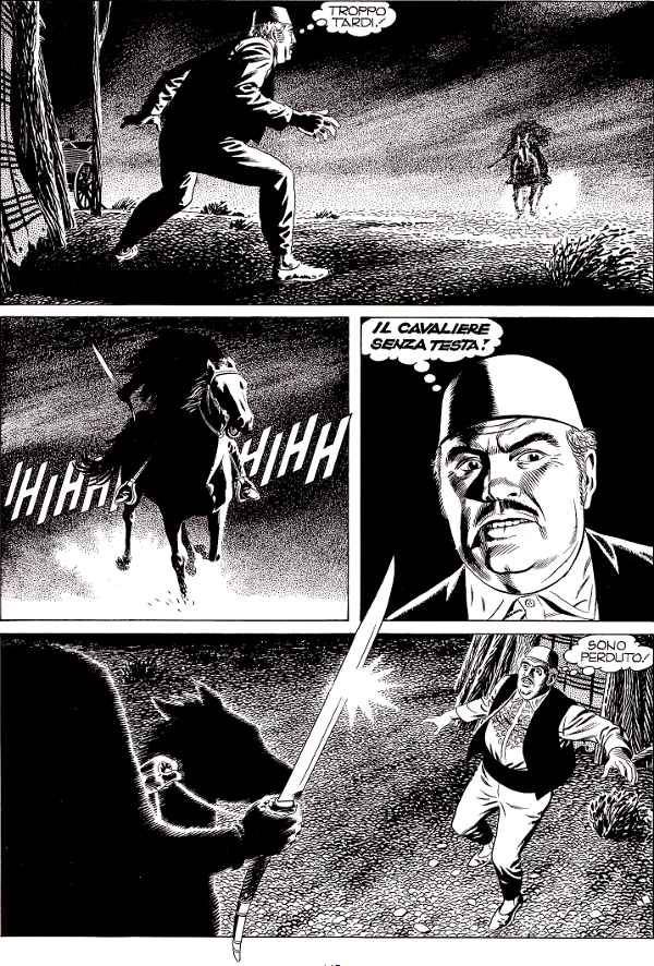 Si mette male per El Morisco<br>Tex Gigante 27, pag.167, tavola di Fabio Civitelli<br><i>(c) 2012 Sergio Bonelli Editore</i>